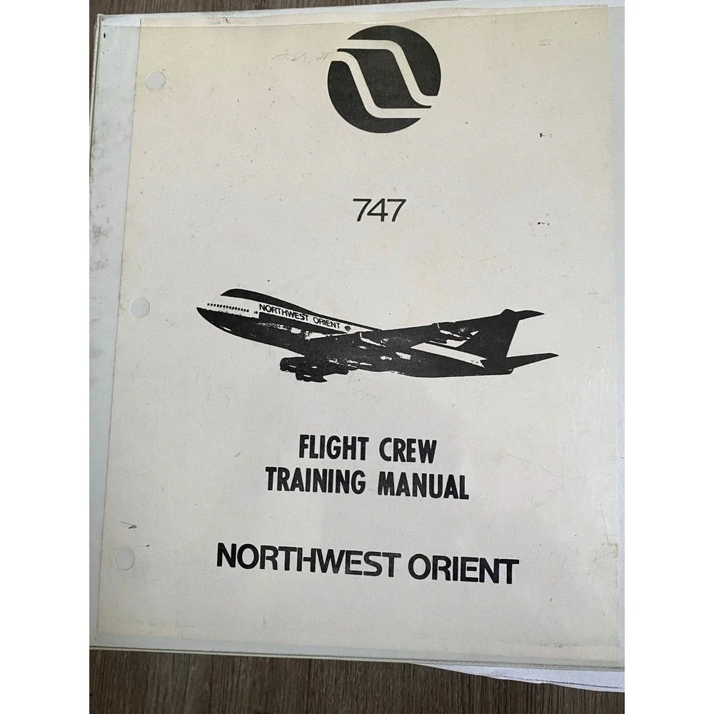 Northwest B747 Flight Crew Training Manual Binder Original Set 2 80s 90s NWA‎